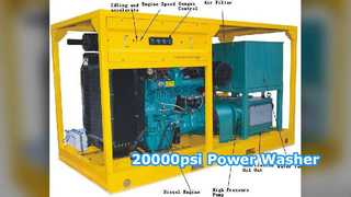 20000psi Dizel Hidro Blaster Elektrikli Yıkama Makinesi